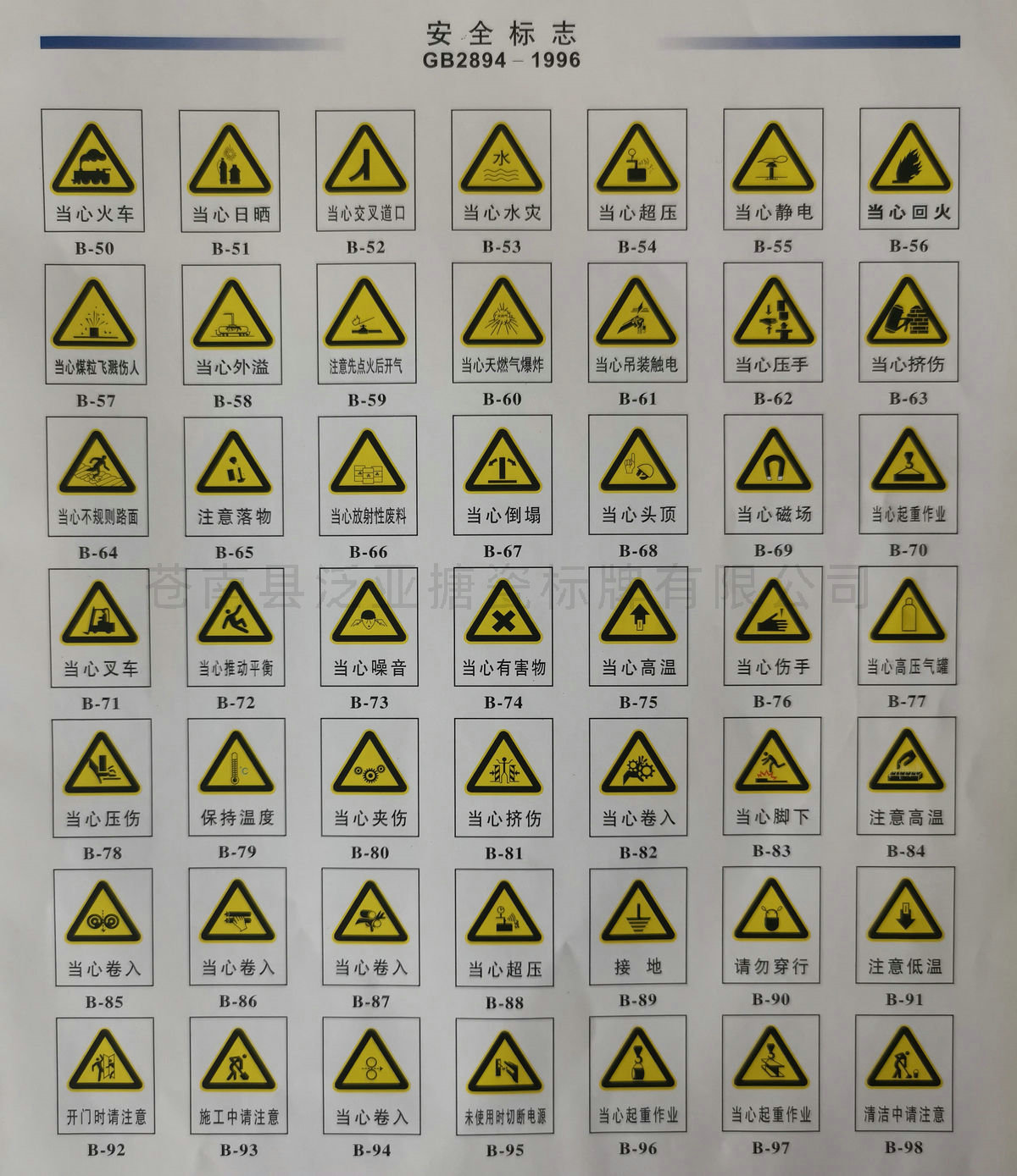 安全标志系列04